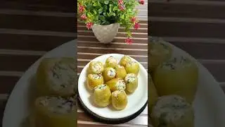 Paneer stuffed aloo dum ❤️ | easy aloo dum | #shorts