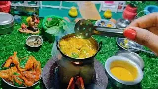 Mini kitchen with poi ka pakoda#Ankitaminikitchen#viral #food #minivlog #minifood #minikitchen 