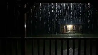 Pitch Black Forest Rain 🌧️ Super Far Black Mode OLED Sleep Ambience -byebye insomnia ASMR Heavy RAIN
