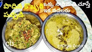 how to make mint coconut chutney  పుదీనా కొబ్బరి పచ్చడి  by  cb బ్రాహ్మణవంటలు