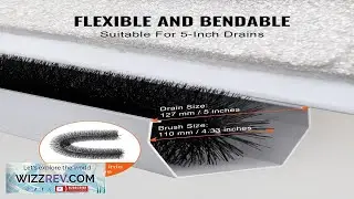 VEVOR Gutter Brush 80 Feet Total Length 4.33 inch Diameter Gutter Cleaning