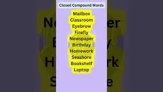 Closed Compound Words | Basic English Grammar #grammar #shorts