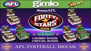 #2438 AFL Select Football 2025 Footy Stars 4 Hobby & 2 Retail Box - Live Card Break (16/06/2025)