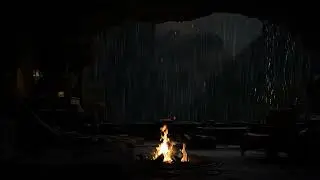 Rain Sounds in Hidden Cave Night | Relaxing Cave Ambience for Deep Sleep and Emotional Clarity