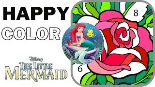 Happy Color Mobile Phone Game - Color By Number - Disney - The Little Mermaid 2023 - Fun Art