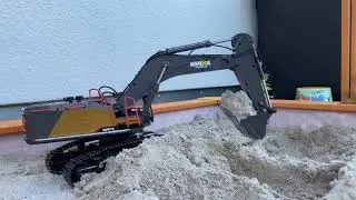 Huina 1592 Test first digging auch deutsch #rc excavator for beginners
