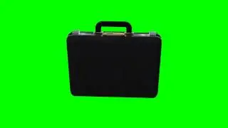 Briefcase Rotating - Green Screen Animation