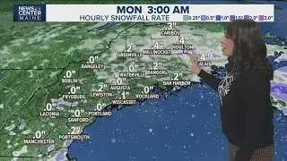 STORM CENTER: Snowfall rates expected to slow down Monday morning