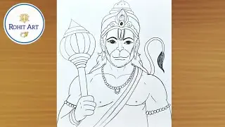 Lord Hanuman Ji Face Drawing Sketch | Hanuman Ji Pencil Drawing | Gods Drawing 