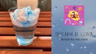 Experimento para niños: Simulador de lluvia con agua colorante y espuma de afeitar