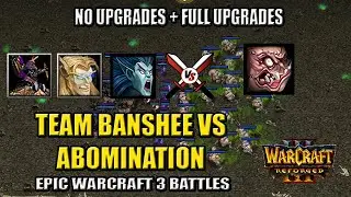 Banshee/ Priest/ Obsidian Statue vs Abomination - Warcraft 3
