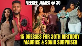 Maurice Sam, Sonia Uche, Destiny Etiko Surprised at Veekee James 30th Birthday With 15 DRESSES