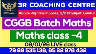 3R Coaching Centre is live! Maths class for CGGB