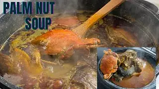 How To Make An Authentic Ghanaian Palm nut Soup//Abenkwan//Masof's kitchen