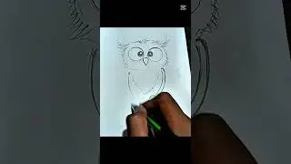 Beautiful Owl🦉 Drawing Tutorial/ Cute and easy drawing challenge (10/100)