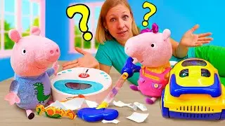 Un d&eacute;fi transforme le m&eacute;nage en aventure🧹💨 Peppa et George jouets rel&egrave;veront-ils le challenge ?