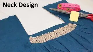 Stylish Neck design with lace ideas || Arab Neck design ideas #neckdesign #fariideas