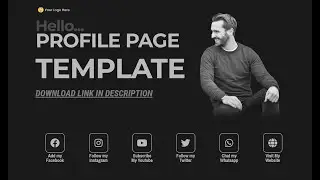 PROFILE PAGE TEMPLATE FOR WORDPRESS AND ELEMENTOR - DOWNLOAD LINK IN DESCRIPTION