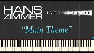 Hans Zimmer - Interstellar - Main Theme (Piano Tutorial Synthesia)