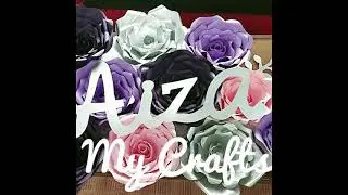 Paper Flowers With Silver Leaves And Name