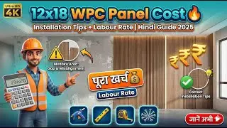 WPC Wall Panel Cost for 12x18 Wall 🔥  || पूरा खर्च, Labour Rate और Installation Tips