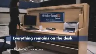 Unique 2-in-1 Desk-Bed by HIDDENBED