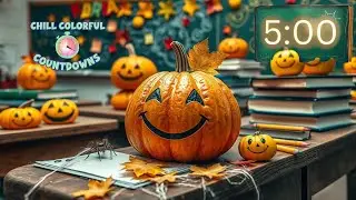 5-Minute Spooky Halloween Timer  Crawling Spiders & Pumpkin Explosion Countdown!