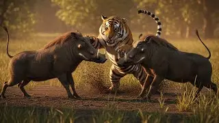 Two Warthogs vs the Tiger &ndash; When Teamwork Turns the Hunt Into a Battle