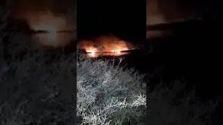 Nos llega este v&iacute;deo del incendio de esta noche en el mar de Ontigola   Un in