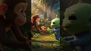 MONKEY AND ALIEN #monkey #alien #shorts #viralshorts