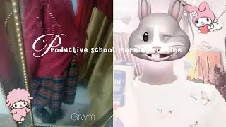 🪷🍥Productive school morning routine ,grwm,skincare and more