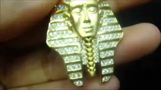 Master Of Bling Exclusive Sterling silver Simulated Diamonds Mummy Pendant With Necklace