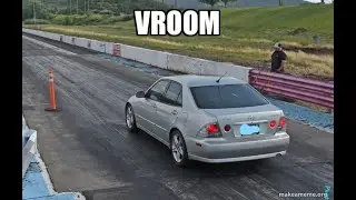 Budget IS300 hits the dragstrip, does smokey burnouts