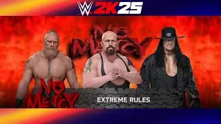 WWE 2K25: BIG SHOW VS BROCK LESNAR VS UNDERTAKER | EXTREME RULES MATCH 2026 | SIMULATION