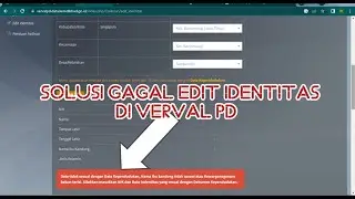 Solusi gagal edit identitas &  klaim nisn