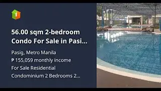 56.00 sqm 2-bedroom Condo For Sale in Pasig Metro Manila