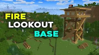 I Built a Fire Lookout Tower for My Villagers in Minecraft 🔥 #minecraft