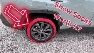 Testing out these vehicle snow socks for tires. Are they worth it?  #amazonfinds #snowdriving