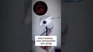 Process of creating art doll creature ooak modern sculpture poseable #shorts