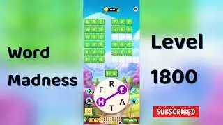 Word Madness Level 1800 Answers 🧠🔥 | All Correct Words Revealed!