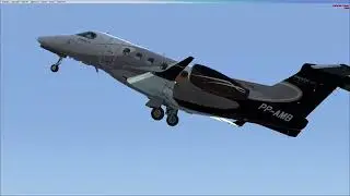 FSX Steam Carenado Phenom 300 Voo Completo SBCT - SBFL (Full Flight)