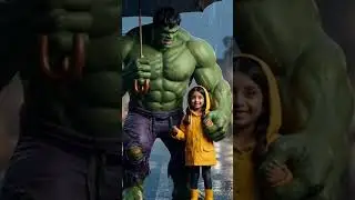 Hulk Saves His Sister in the Rain 💚 | Emotional Short Animation #hulk #ai