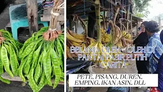 PANTAI PASIR PUTIH CARITA 2025 - BELANJA OLEH-OLEH PETE, PISANG, IKAN ASIN, EMPING, DURIAN, DLL.
