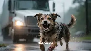 Abandoned Dog Stands Motionless in the Rain... What It Was REALLY Waiting For Will Break Your Heart