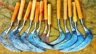 Relaxing ASMR Blacksmith | Handcrafted Sickle Forging Process in Traditional Indonesian Workshop