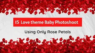 Valentine baby Photoshoot Love Theme | Rose baby Photoshoot | Flower Baby Photoshoot Ideas #