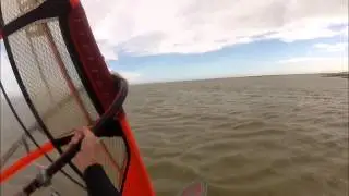 High speed Windsurfing wipeout