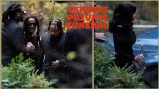 Cardi B, Offset and Quavo spotted outside, likely at a private funeral. RIP TAKEOFF💔🕊️