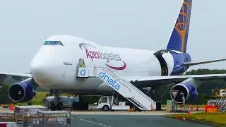 Atlas Air/Apex Logistics 747-400F Landing at Brisbane Airport / 4K /