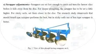 Disc plough &ndash; Adjustment, operation and maintenance